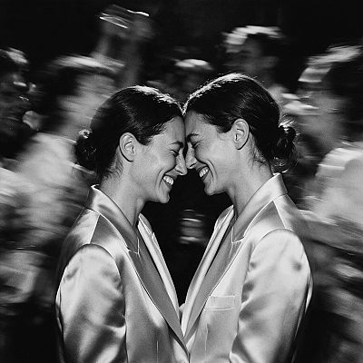 Duas noivas · close